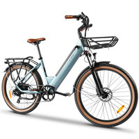 KAISDA K601 Adult Electric Bike 250W Motor 36V 16Ah Battery Electric Bicycle  26 Inch Rubber Tires City Commuter E-Bike