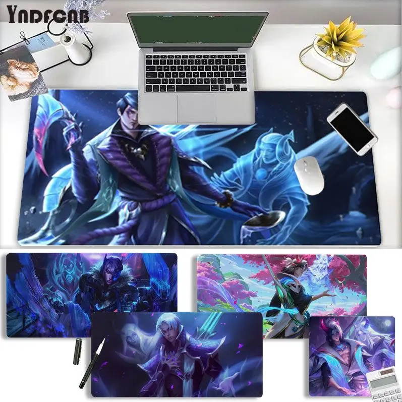 borracha gaming mouse pad para gamer duravel desktop mousepad lol aphelios tamanho novo 01