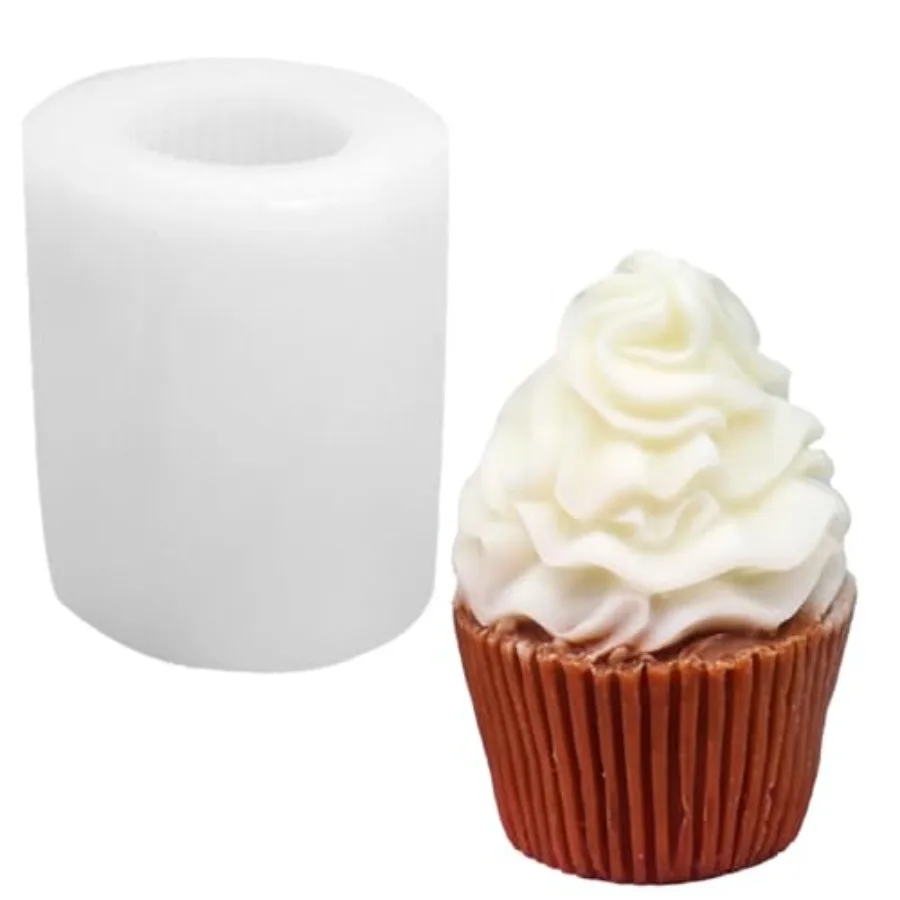 

Cupcake Shape Soap Mold Ice Cream Shape Silicone Mold Resin Candle Mould Ice-Cream Cone Candles Molds Cupcake Swirl 3D Silicone