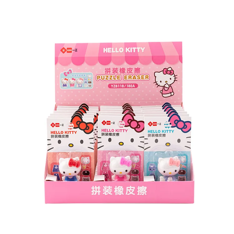 Anime Sanrio Hello Kitty My Melody Rubber Eraser Cartoon Student Stationery Erasers School Office Supplies Wholesale Kids Gift