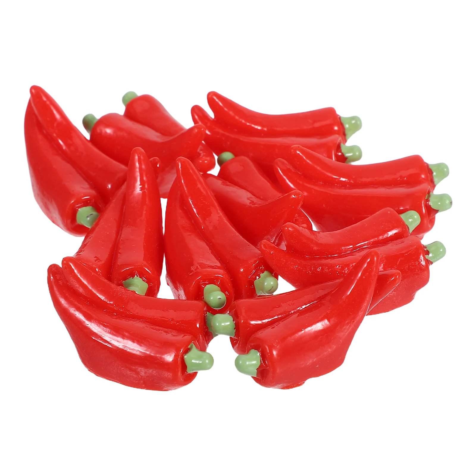 

10 Pcs Simulated Small Vegetables Artificial Mini Pepper Ornament Fake Decorative Chili Resin Veggie Figurine