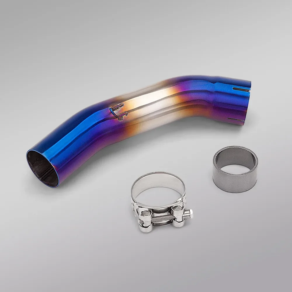 For KTM Duke 250 390ADV Adventure 2020-2024 Duke 390 Motorcycle Exhaust System Muffler Blue 51MM Middie Link Pipe Escape Slip-On