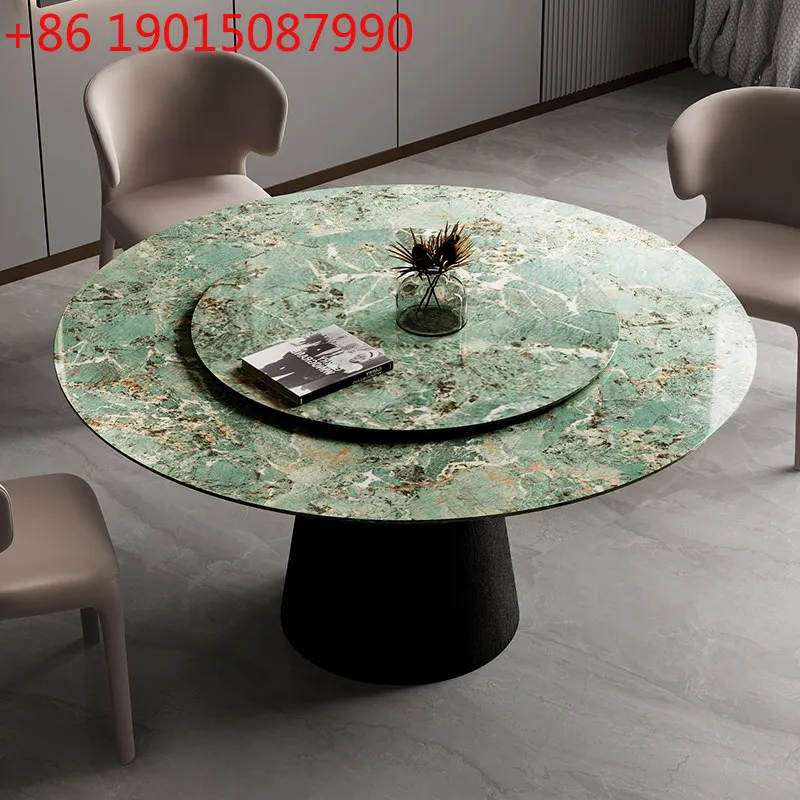 

Комбинация обеденного стола и стула из шифера для 6 человек и 8 человек, простой и легкий, роскошный, бытовой, из массива дерева