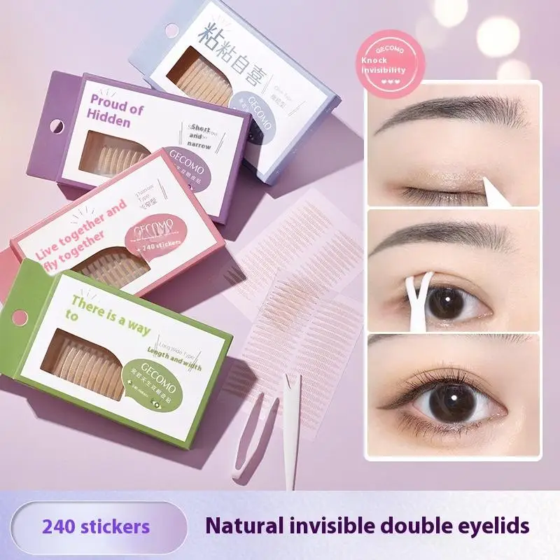 90/240 PCS Adesivi per doppia palpebra Nastri di bellezza per occhi grandi modellanti naturali invisibili e di lunga durata per persona con palpebra singola