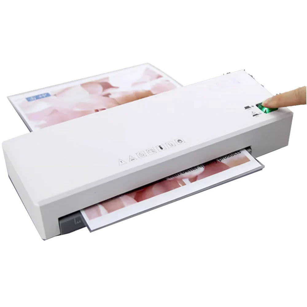 Macchina di laminazione a caldo freddo per carta plastificatrice fotografica A4 da tavolo economica per uso domestico in ufficio
