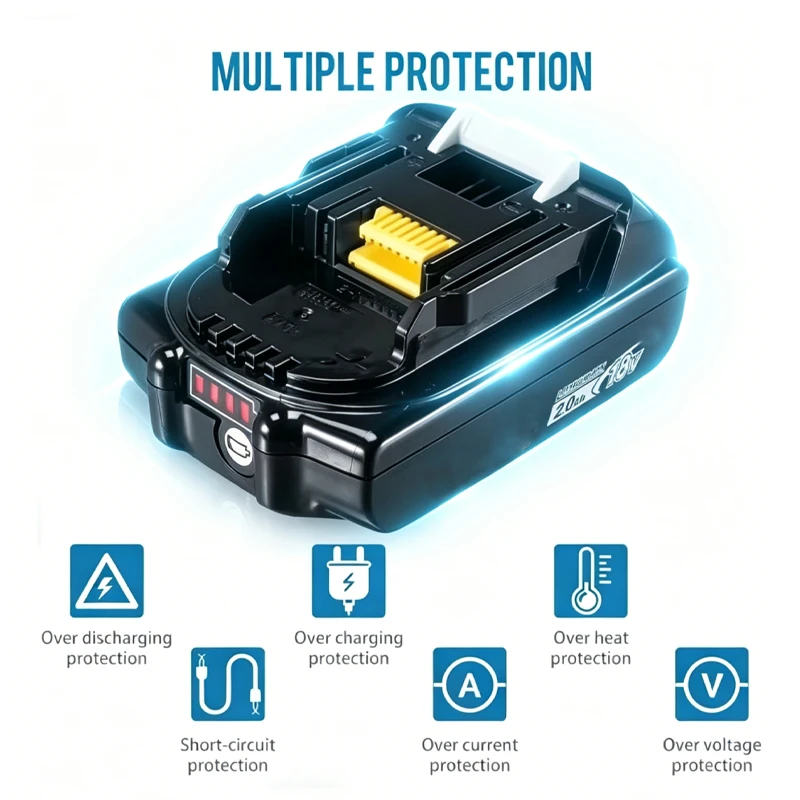 Makita 18V 6.0Ah Li-Ion Akku (Rote Box) – Multi-SKU (1-4 Akkus), LXT-kompatibel – Detail 1