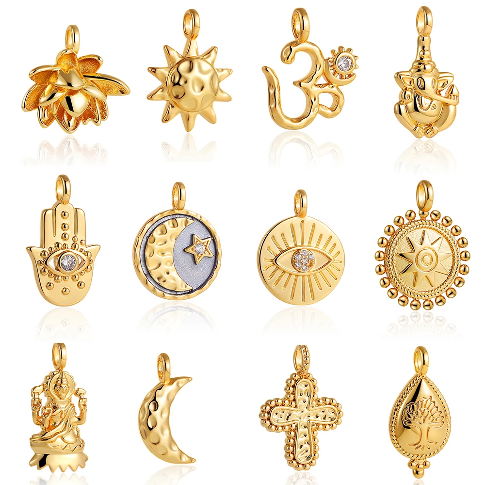 Dainty Sun Moon Star Cross Evi - Charm Necklace Dainty 评论和价格