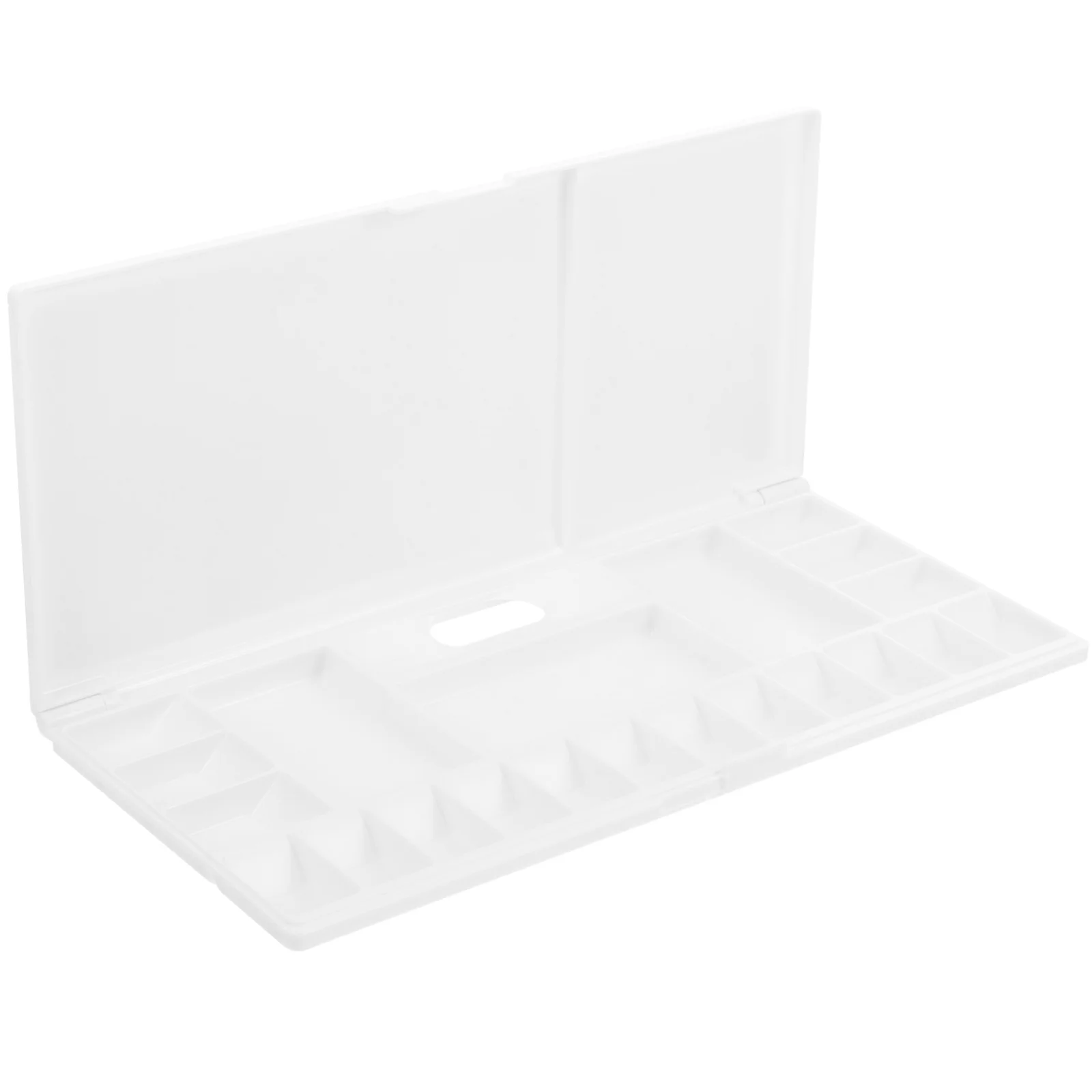 صندوق طلاء بالألوان المائية البلاستيكي خفيف الوزن ومحمول صينية خلط الألوان الفارغة للفنانين والطلاب الفن #4