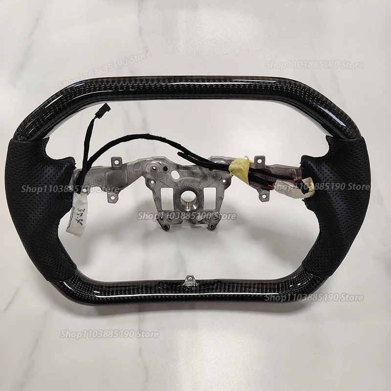 

Carbon Fiber Car Steering Wheel For Tesla Cyber​truck 2024-2025 With Perforated Leather Customized Car Modification Accessories