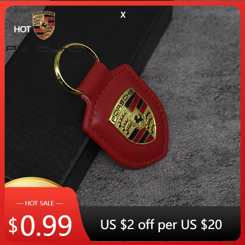 

Наклейка на автомобиль для Porsche Cayman, Cayenne, 911, Macan, кожаный брелок-эмблема 3D в форме щита, кольцо для ключей для Porsche Panamera, Cayenne