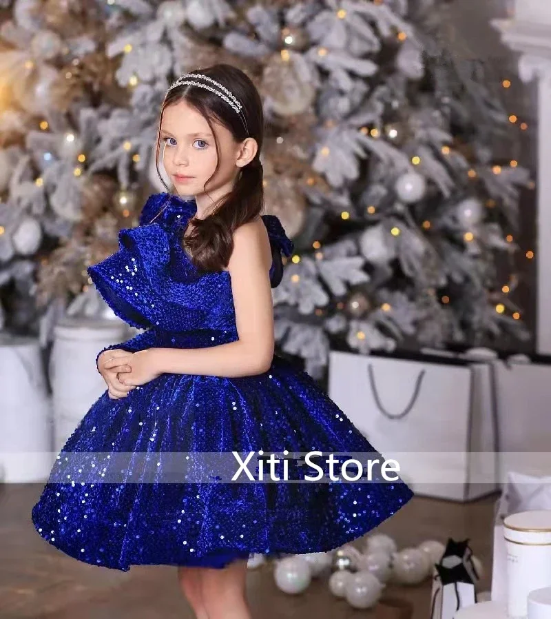 Baby Lush Birthday Party Dress For Girls Elegant Sequin Evening Dresses For Teenage Girls Party Frock For Wedding Kids vestido