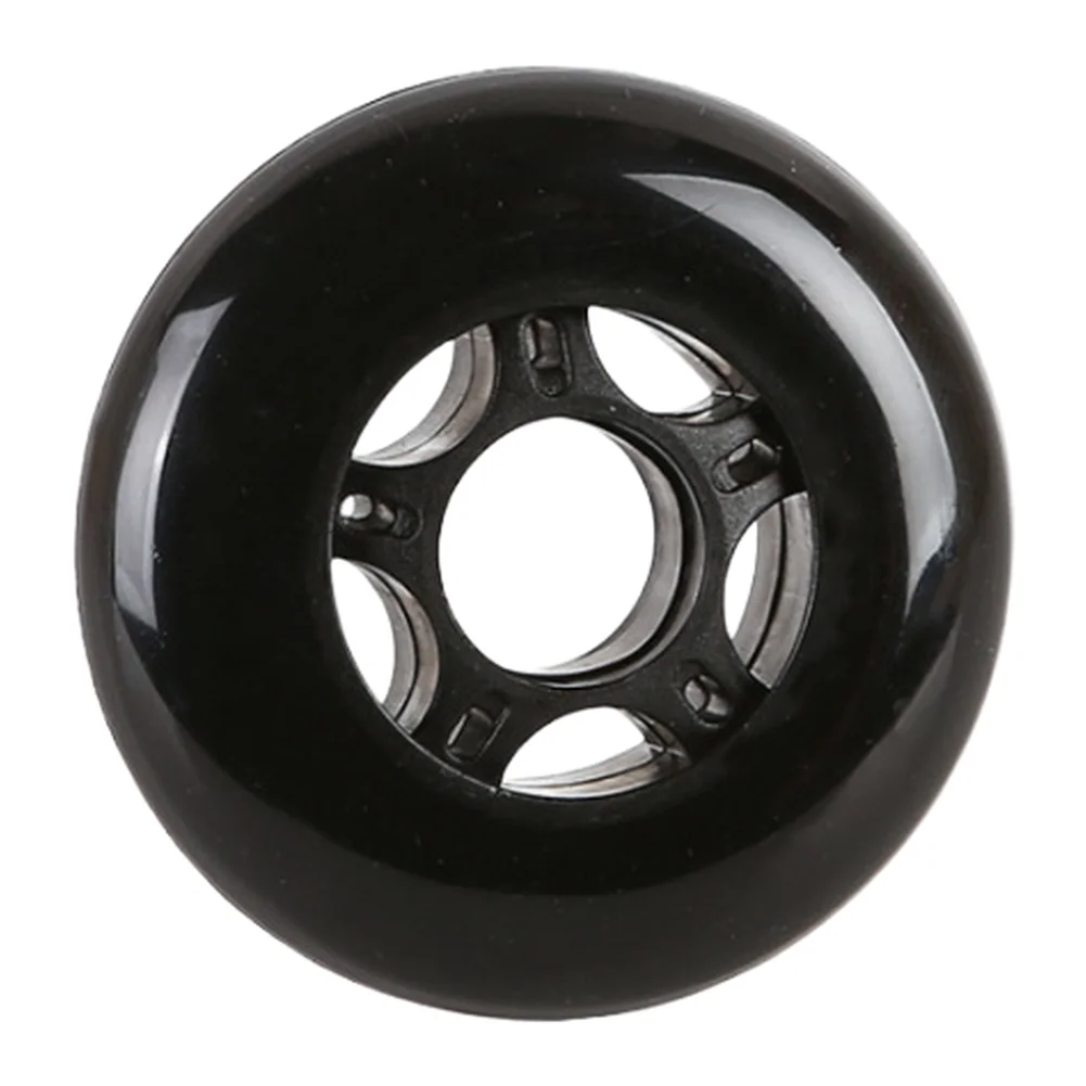 Schwarze PU-Gummi-Einzelrollen für Inline-Skates, 72mm, 76mm, 80mm, 84mm, für Rollschuhe, Scooter, Gepäck, Ersatzteile – Detail 2