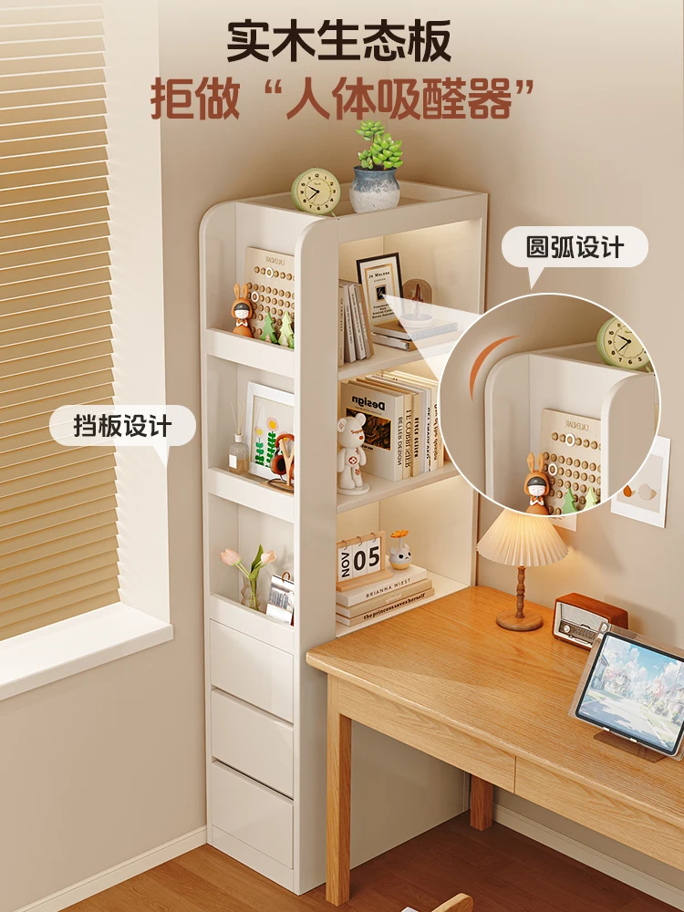 

Solid wood corner bookcase Locker Integrated crack Bookshelf shelf Corner cabinet Side