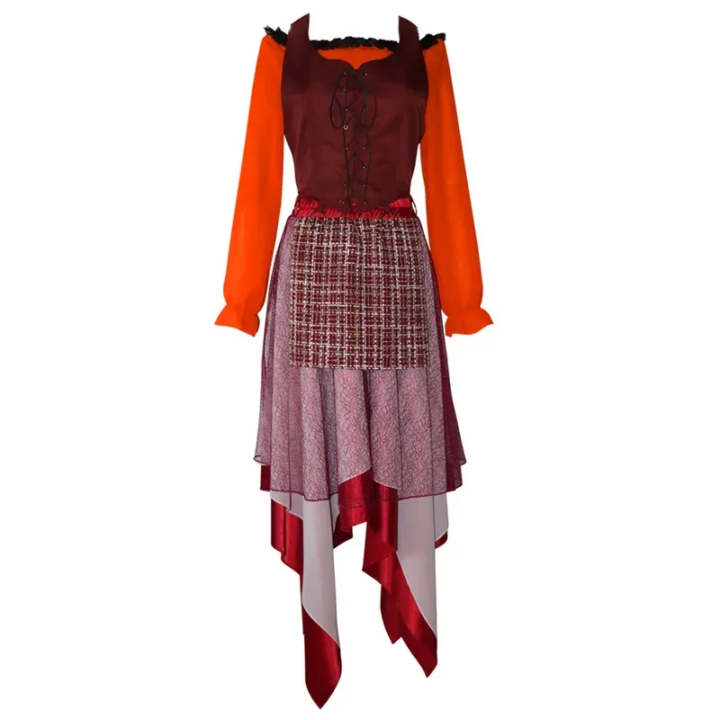 Adulto Halloween Hocus Pocus Bruja María Sarah Winifred Vestido Cospaly Película de vampiro Sanderson Hermanas Disfraz Vestidos k;3,c'5.b;8'