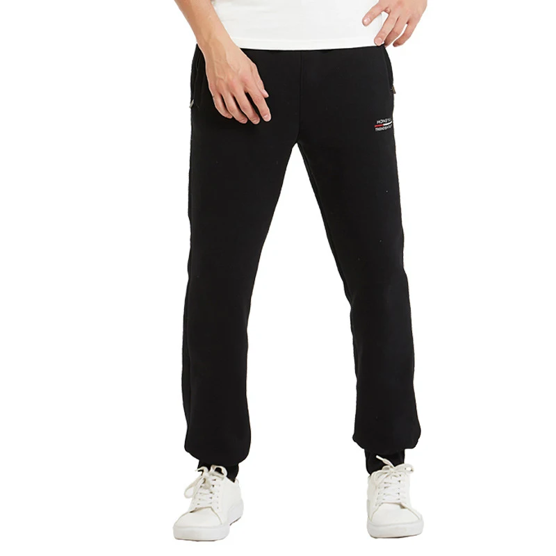 Men's Imitation Cashmere Sports Style Casual Pants, Loose, Straight Leg, Large Size, Thicken, Winter, Windproof