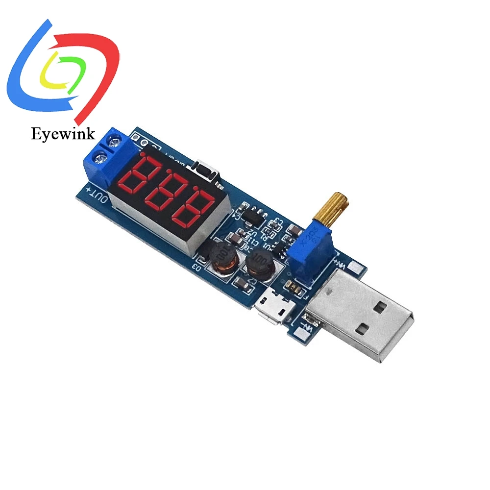DC-DC 5V to 3.3V/9V/12V/24V USB Step UP/Down Power Supply Module Adjustable Boost Buck Converter Out DC 1.2V-24V