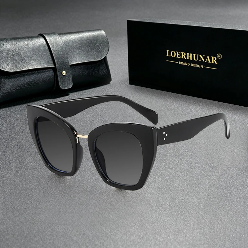 New Cat Eye Sunglasses Women Vintage Leopard Print Gradient Frame UV400 Protection Trendy Designer Shades Female Outdoor Travel