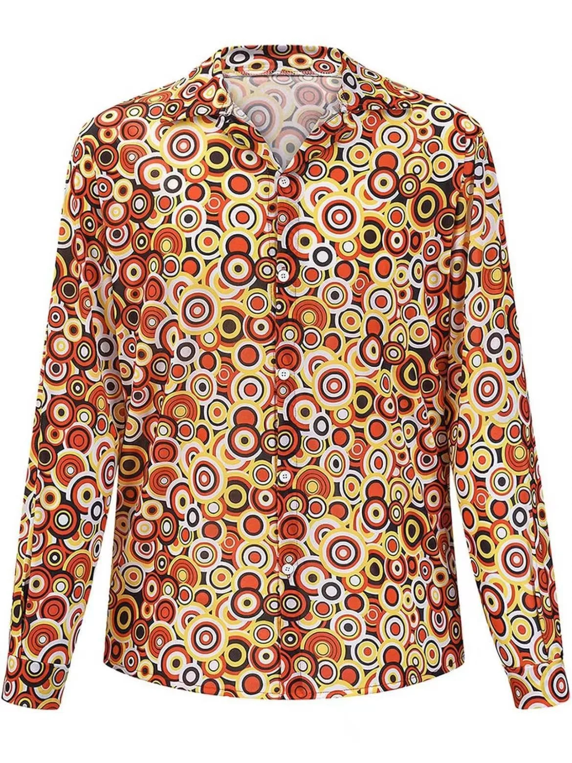 

Spooktacular Shirt Psychedelic Bohemian Floral Shirt RetroClassic Seventies Costume Shirt Menswear Festival Groovy Shirts