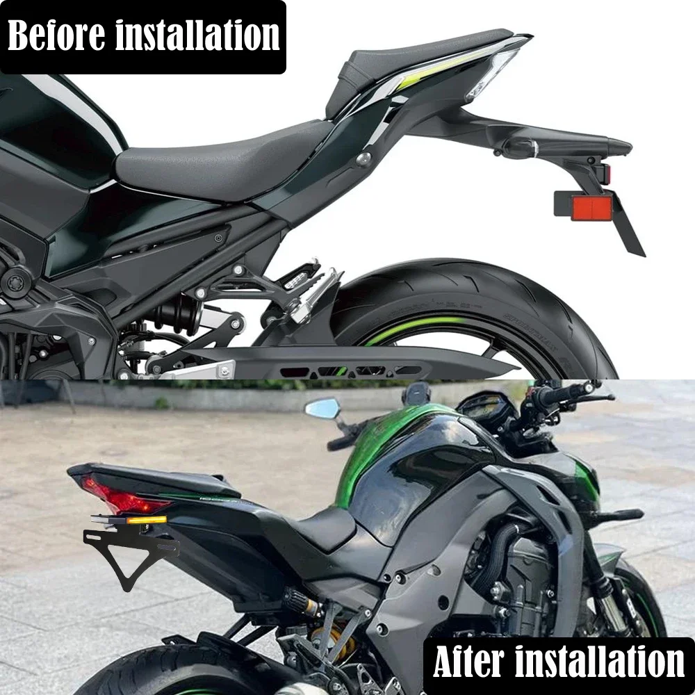 جديد دراجة نارية لوحة ترخيص قوس حامل لكاواساكي Z900 Z 900 2017 2018 2019 2020-2024 الخلفية قصيرة الذيل قوس عدة