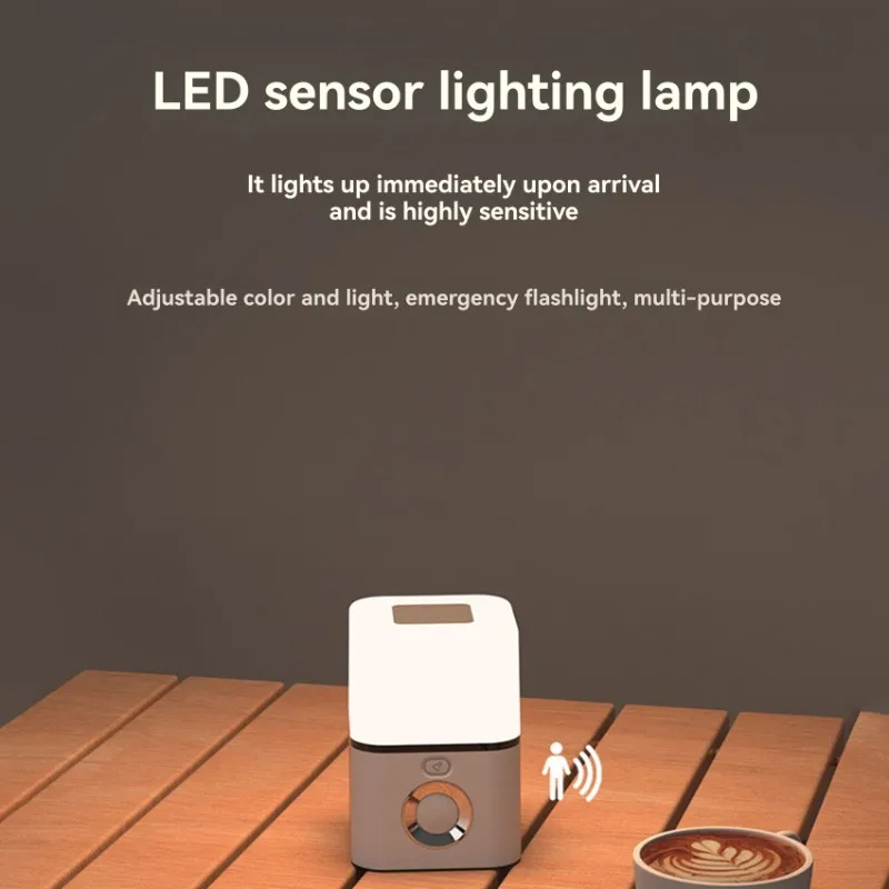 【RECOMENDAR】Lâmpada de detecção infravermelha interna multicolorida com sensor de movimento LED incluindo lanterna de emergência e funcionalidade SOS