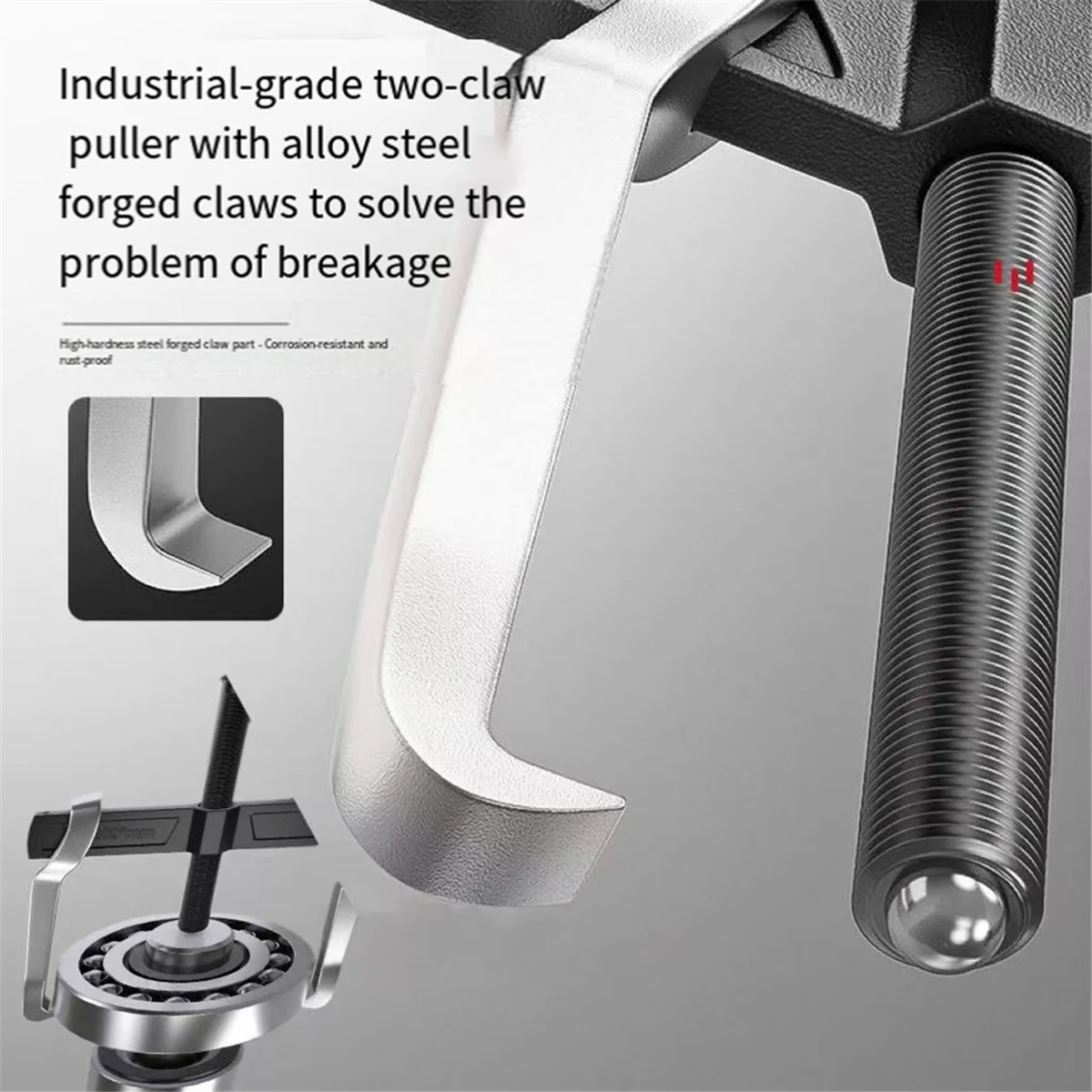 Extractor de dos garras SSR de 4 pulgadas para forja, rodamiento reforzado, dispositivo de elevación separado Rama, Extractor de código de mandíbula, herramienta de reparación de automóviles