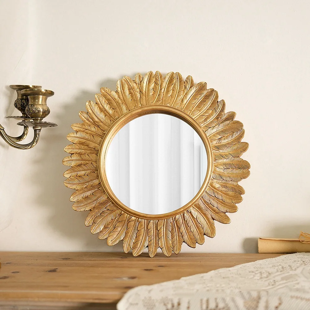 

Gothic Retro Decorative Mirrors Nordic Princess Round Macrame Decorative Mirrors Handicraft Cosmetic Dekoracyjnea83x