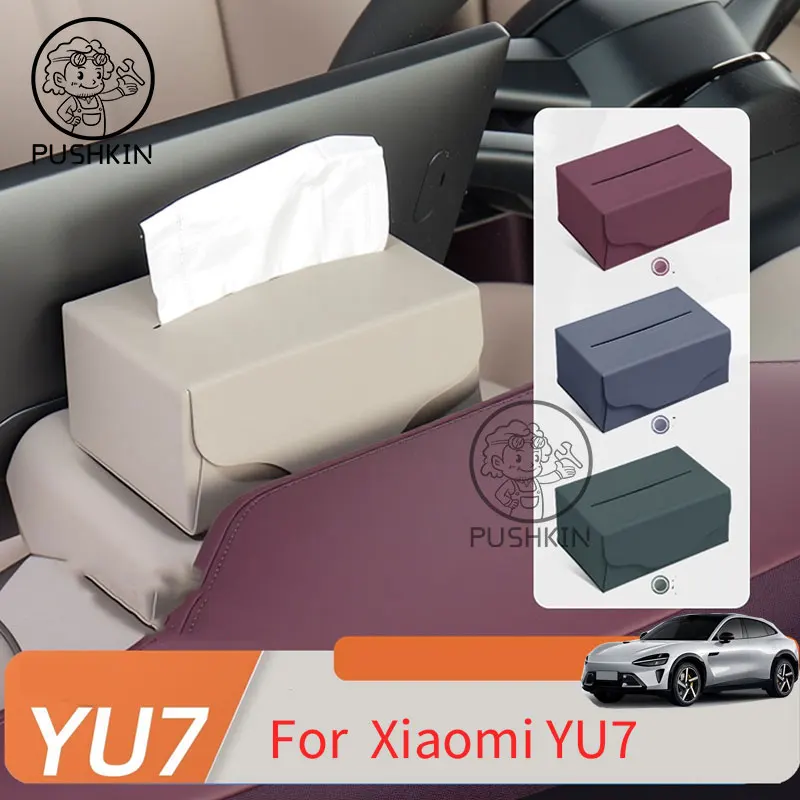 

For XIAOMI YU7 2025 2026 Car Magnetic Tissue Box Screen Back Tissue Storage Bag Set Car Interior Accessories