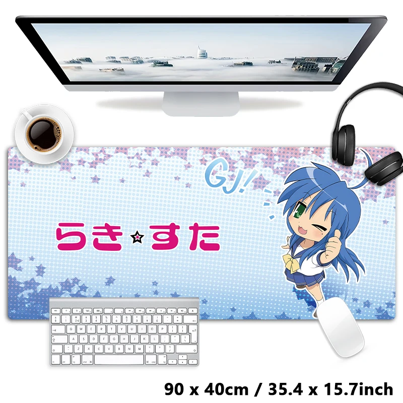 

Lucky Star Konata Kawaii милый большой коврик для мыши коврик для клавиатуры аниме игровой коврик для мыши