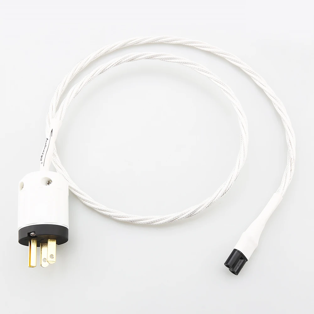 Audiocrast HIFI 7N OCC オーディオファイルグレードのオーディオ電源コード EU/US 電源ケーブル、金メッキ、mini8 形状のテールコネクタ付き