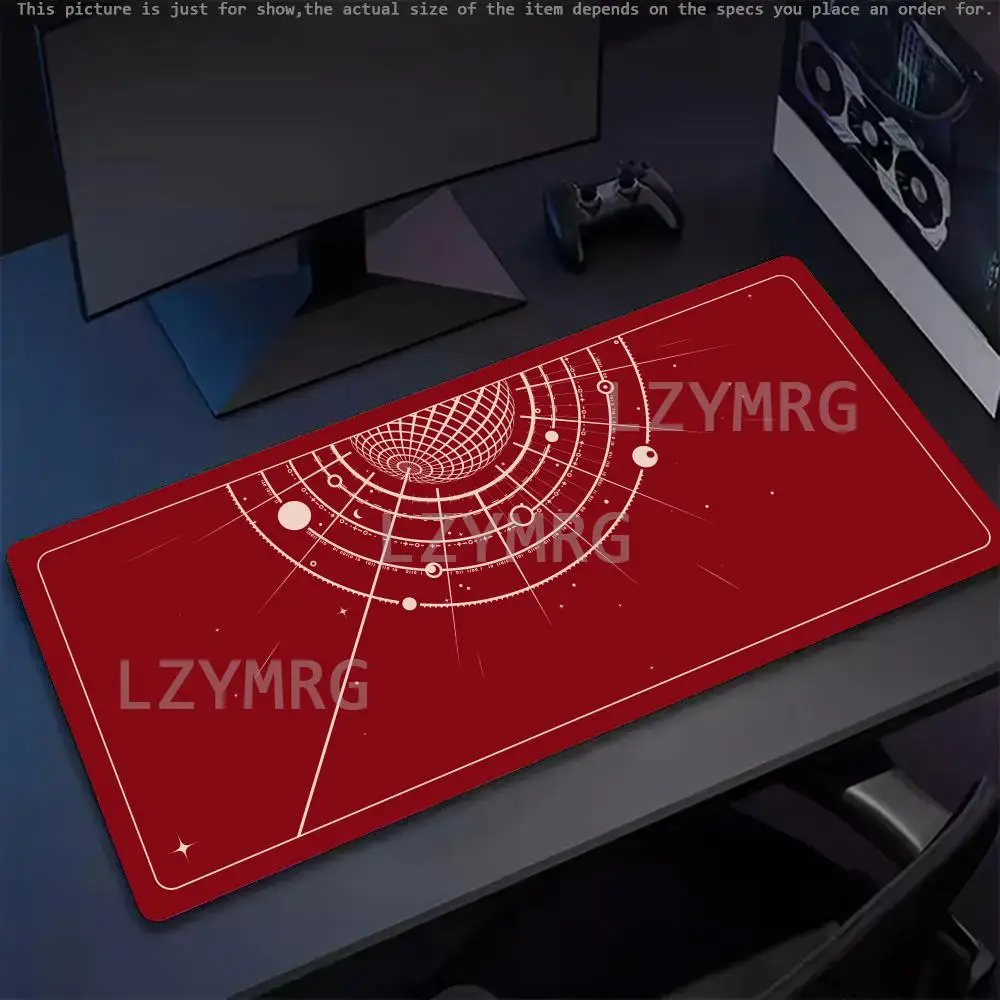 

Художественный полукруглый коврик для мыши, большой игровой противоскользящий аксессуар для стола со швами, эстетический коврик для мыши XXL, коврик для ноутбука, планшета, игровой коврик для ПК