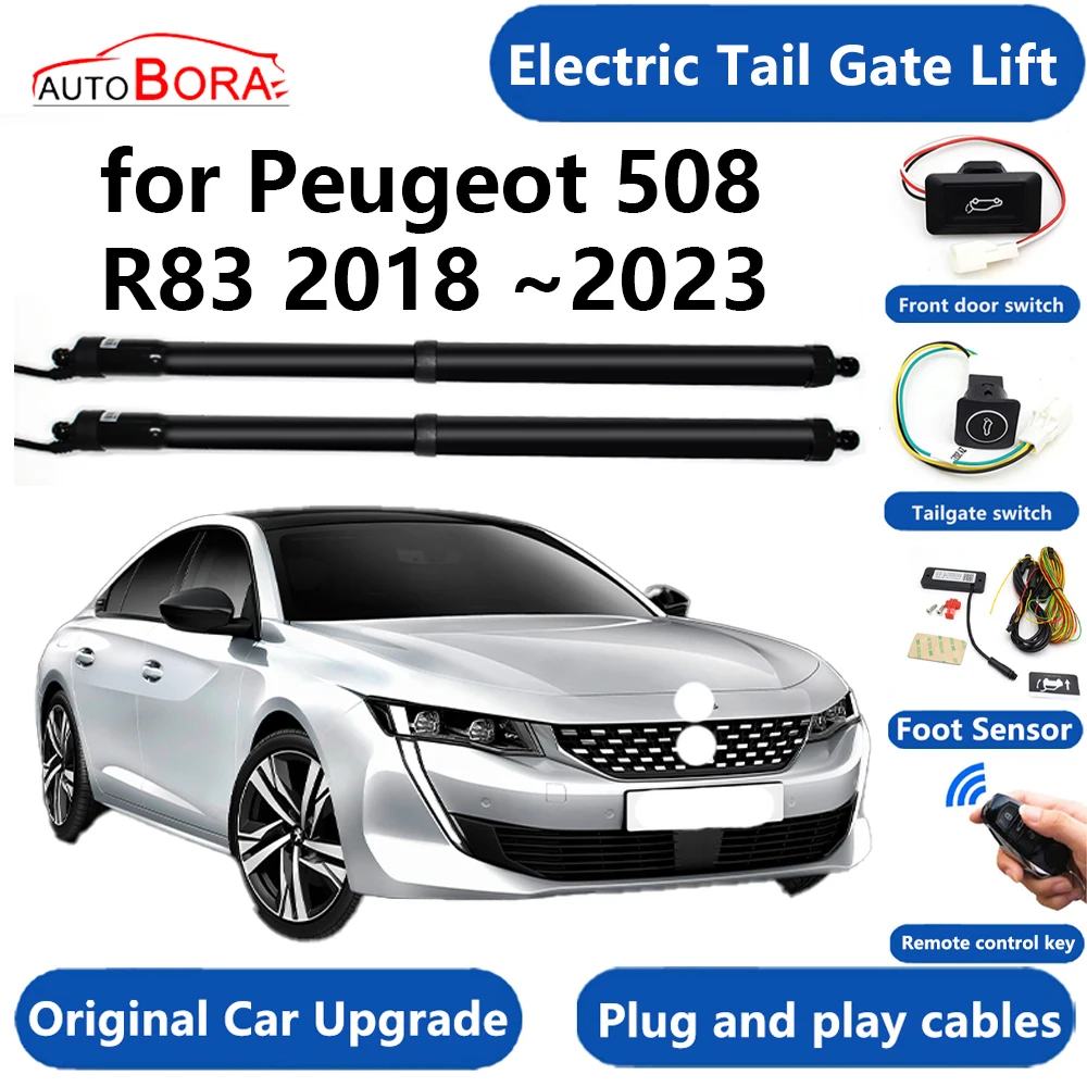 

AutoBora Car Electric Tail Gate Lift System Power Liftgate Kit Auto Automatic Tailgate Opener for Peugeot 508 R83 2018 ~2023