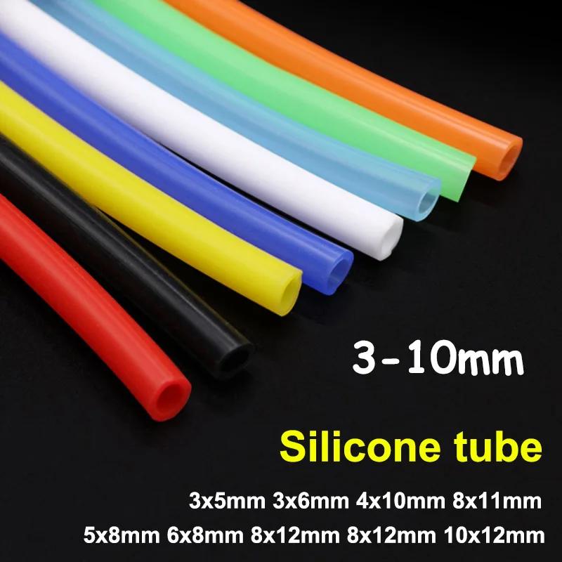 

1Meter Mulitcolor Food Grade Silicone Soft Rubber Tube ID 3mm-10mm Beer Milk Hose Pipe High TEMP Resistant Flexible Tasteless