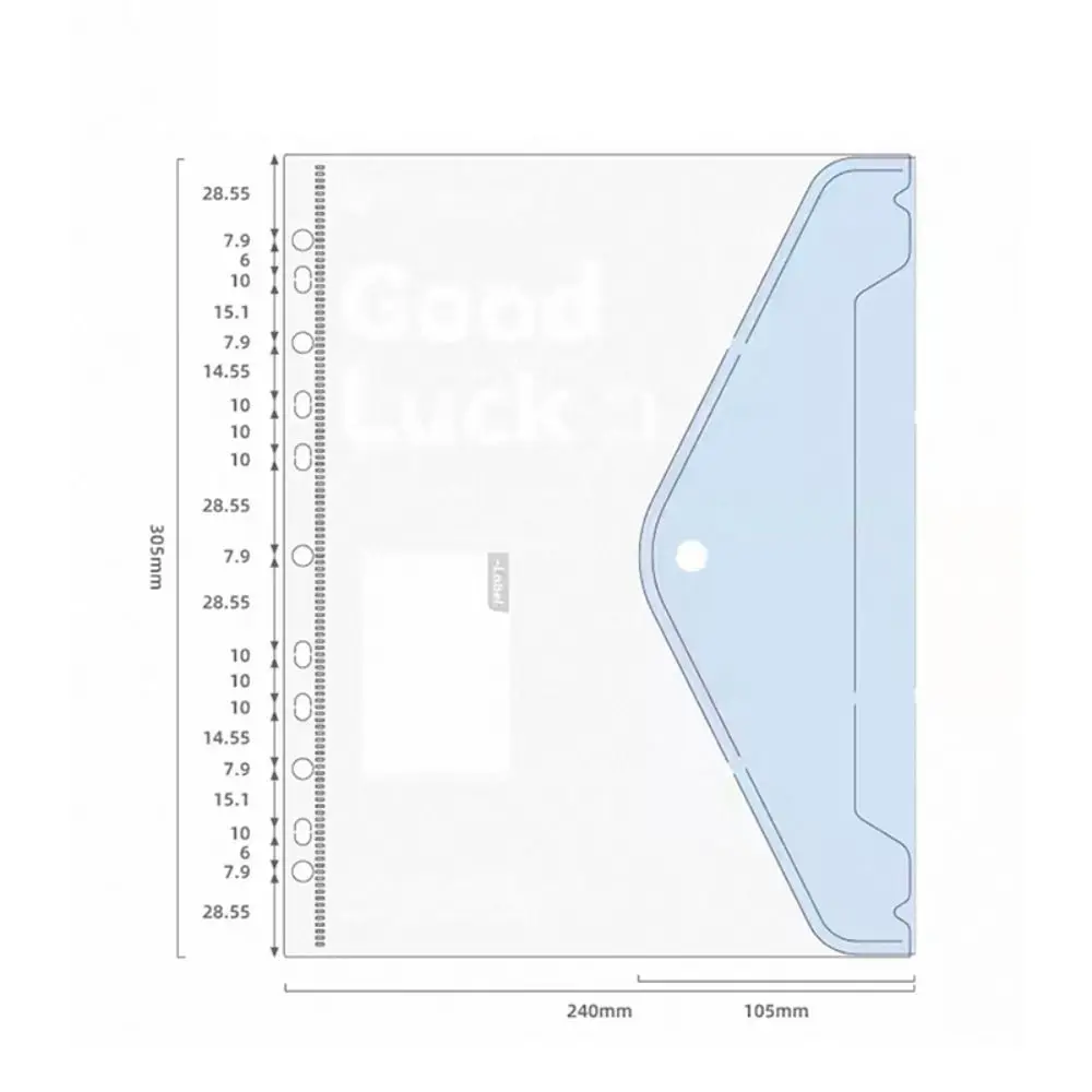 New Loose Leaf A4 File Folder Transparent Detachable Data Book Students Stationery File Bag School Office