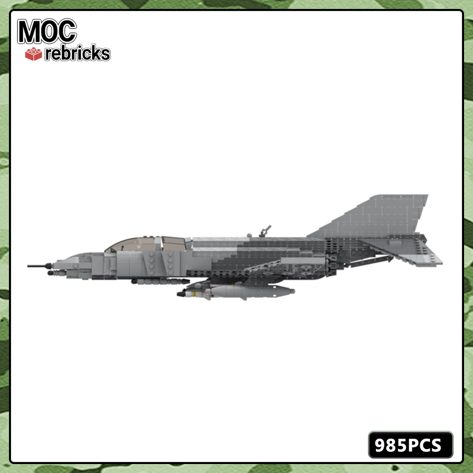 MOC Military Series Building Block Model F-4G Wild Weasel Flying Weapon Parts Set Originality DIY Kids Gift Toy Hobbies