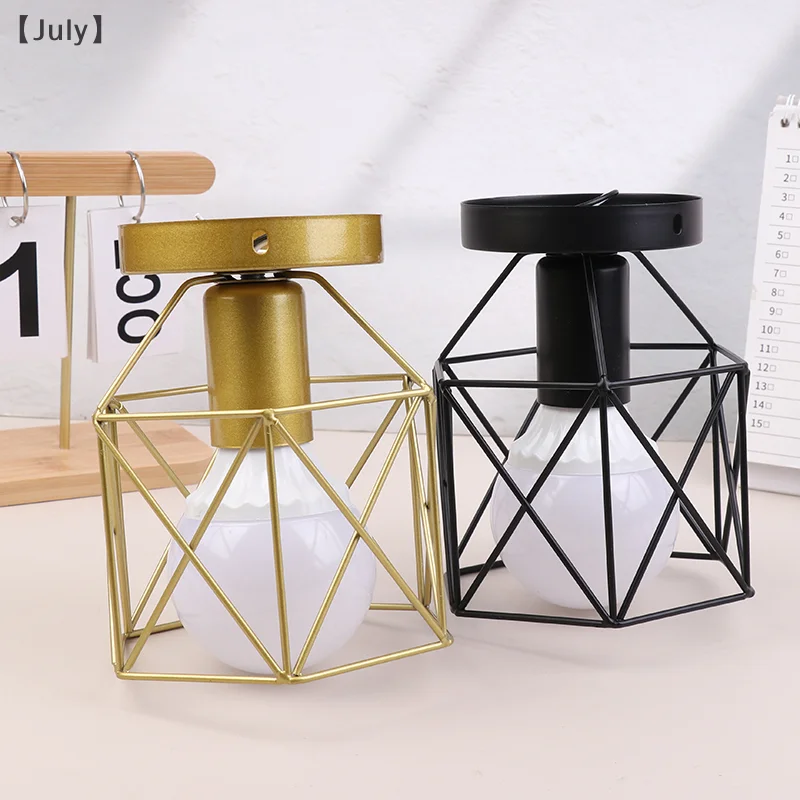 Lampu langit-langit Led, lampu dekorasi ruang tamu, lampu dalam ruangan, lampu gantung langit-langit besi tempa, Retro Nordik, lampu gantung bulat