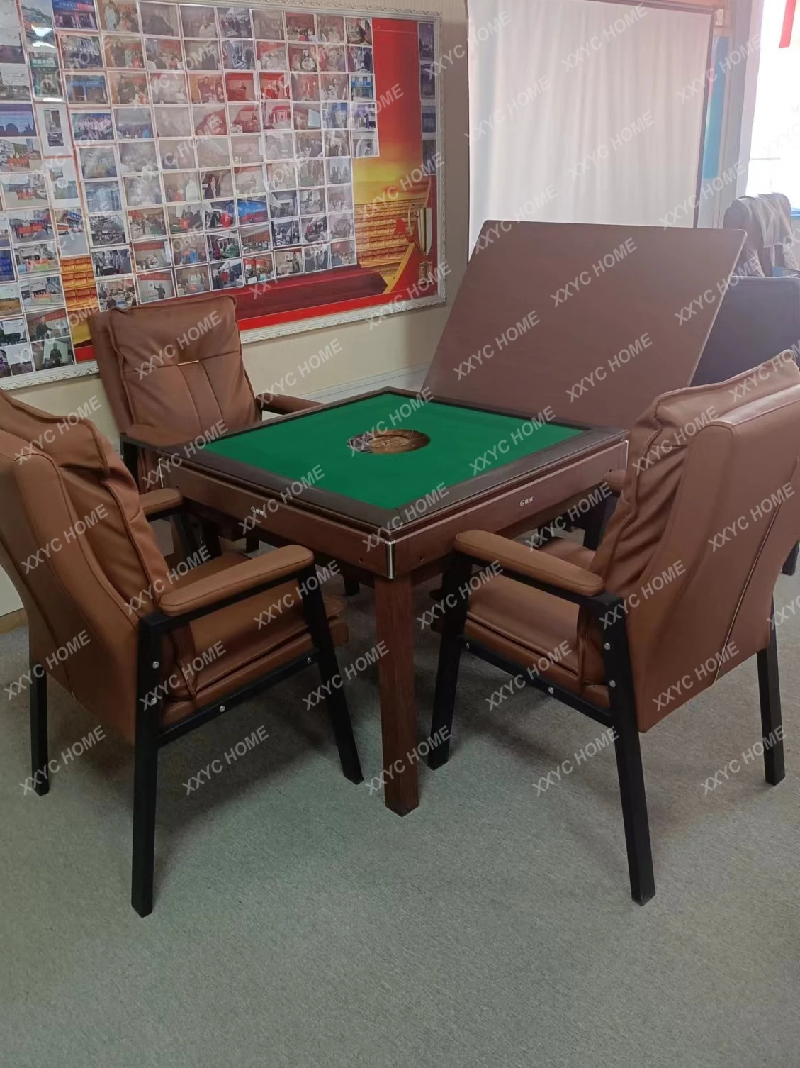 Imitation Solid Wood Household Dining Table Dual-Use Plastic Products (Flower Pots) Rosewood Tea Table Small Apartment