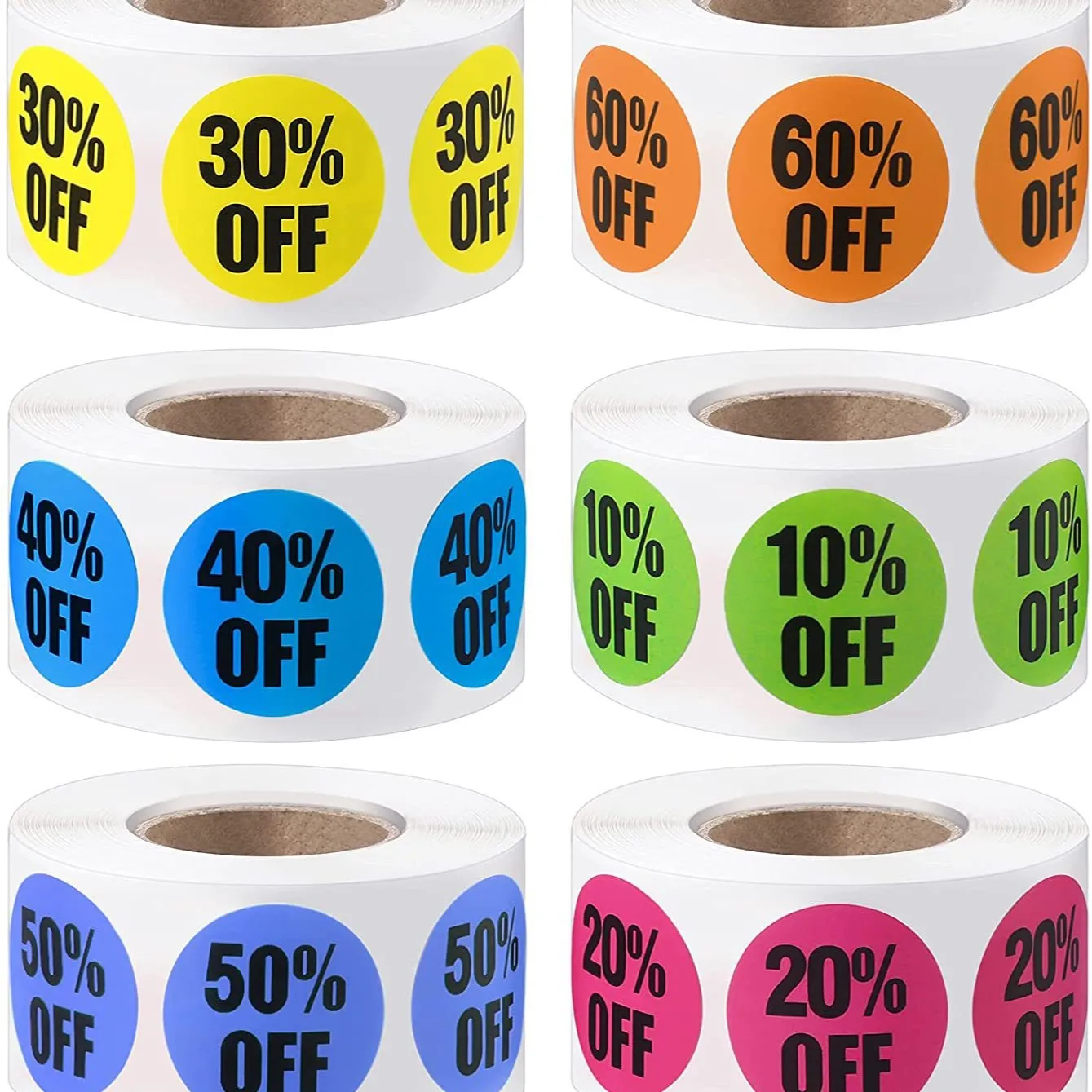 500pcs Percent Off Sticker Rolls Clearance Discount Stickers Pricemarker Tag Sticker Label for Retail Store Promotion
