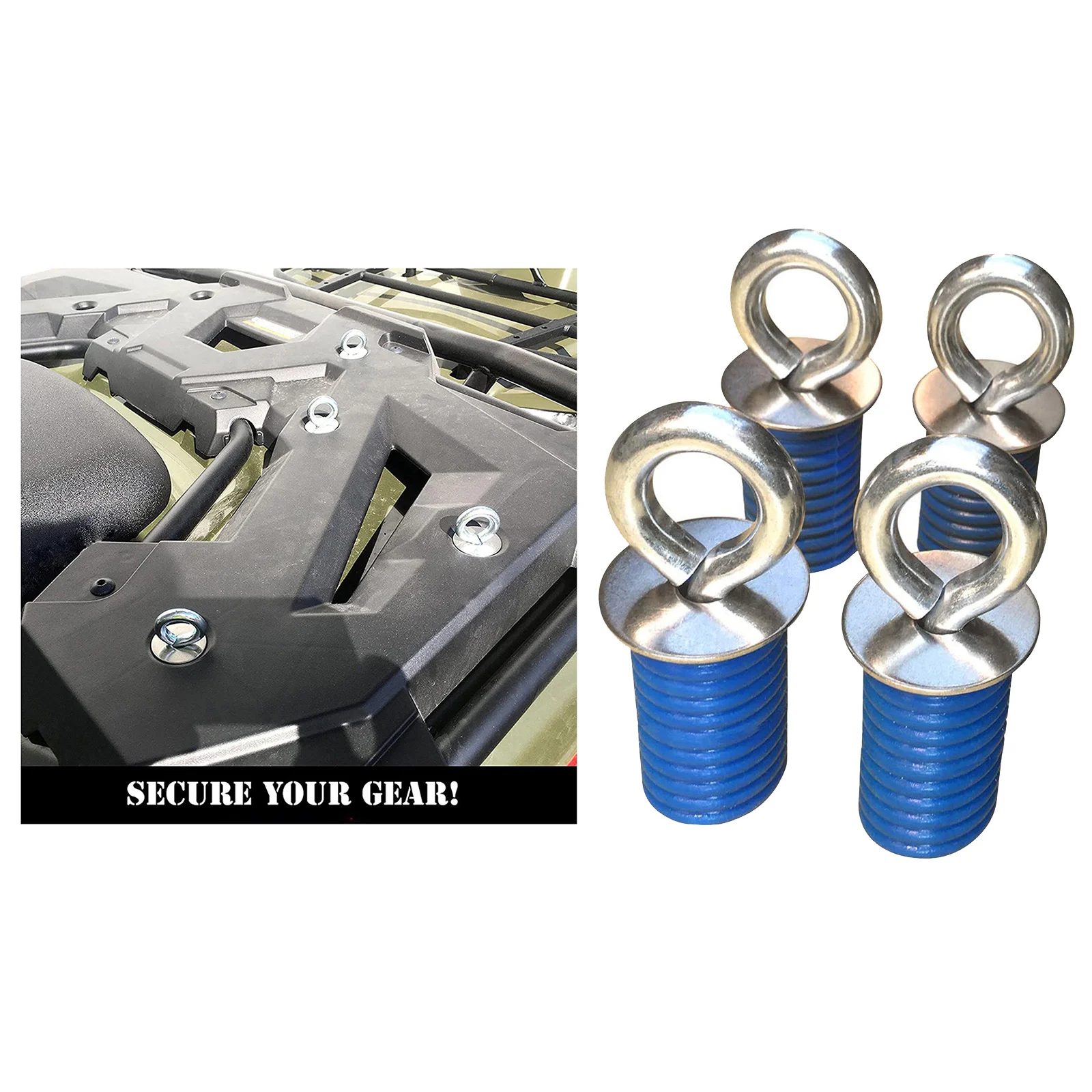 

4 Packs GripPRO Anchors Fit for Polaris RZR Lock and Ride ATV Sportsman