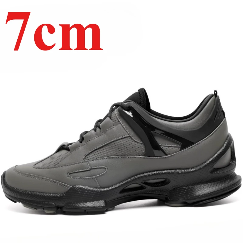 Male Invisible Inner Height-increasing Shoes for Men's 7cm Fashion Casual Sports Shoe Lightweight and Comfortable Elevator Shoes