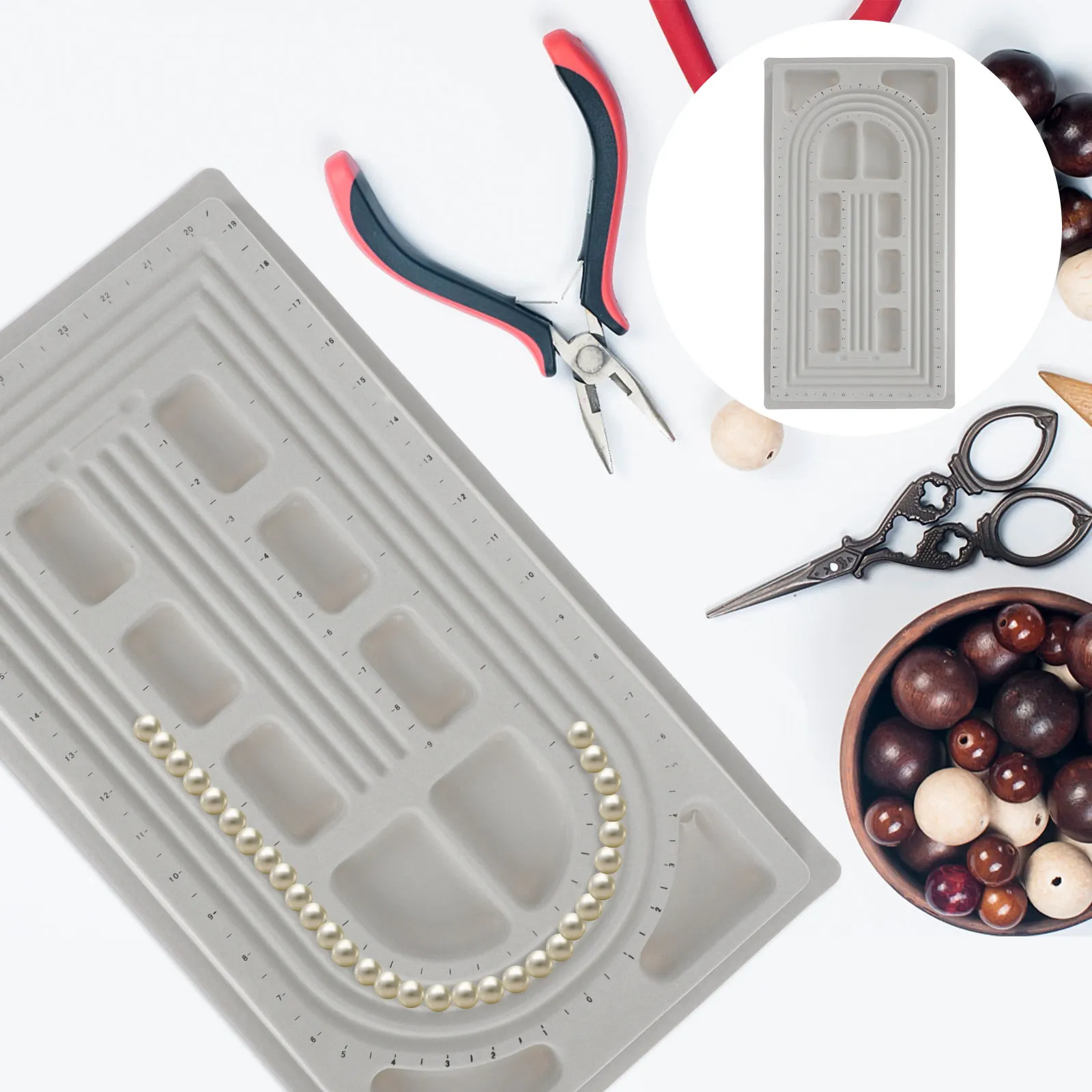 

Доски для дизайна бусин: Премиум-инструменты из пластика для изготовления украшений, доска для дизайна браслетов и ожерелий, органайзер для бусин с углублениями, для рукоделия и DIY-проектов