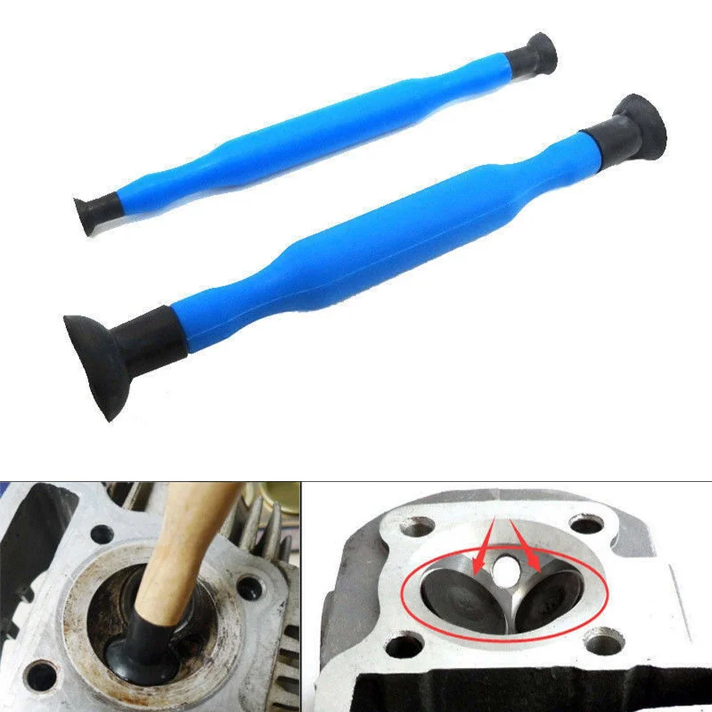 2Pcs Valve Lapping Sticks Set Rubber Valve Lapping Grinding Stick with Suction Cups Kit Cylinder Engine Valves Grinding Tool