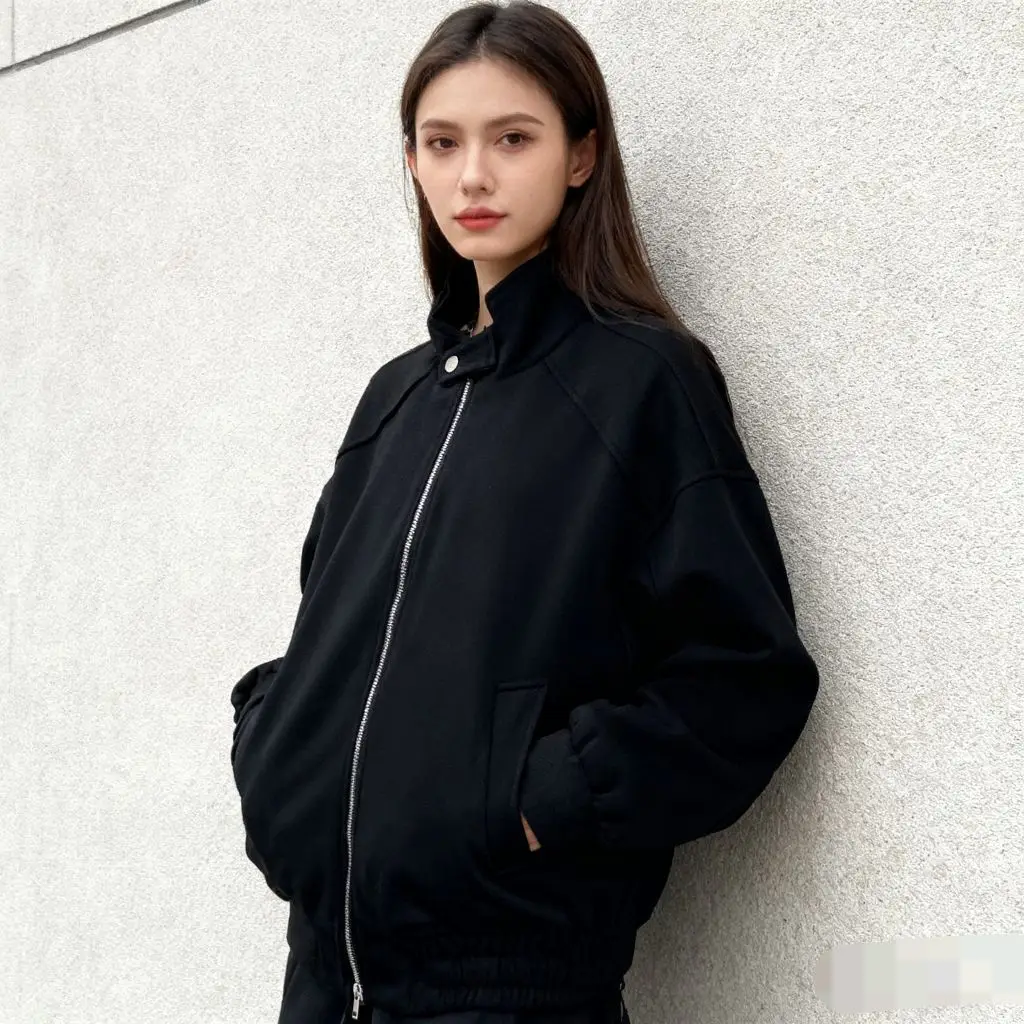 Kurtki bomberki Kwiaty Damskie Jesień Siateczka Z Wstawkami Dekolt Okrągły Marszczenia Falbany Sznurek Preppy Hipster Karnawał Odzież Klubowa Unikalny Styl Casual