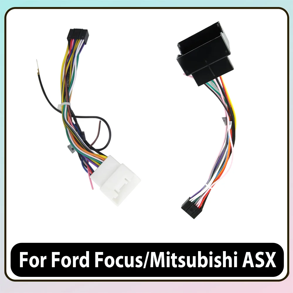 

Для Ford Focus mk2 Mondeo mk3 S-max/Mitsubishi ASX 1 2010-2016 Автомобильный радиоприемник Мультимедийный плеер Кабель-адаптер Разъем Провод Комплект вилок