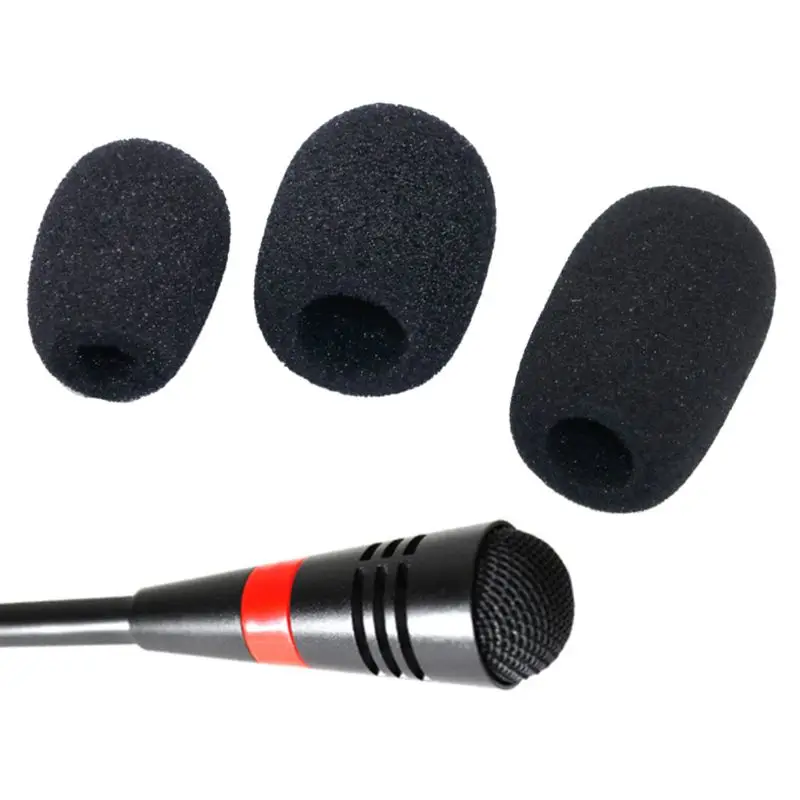 Black Thick Handheld Stage Microphone Windscreen Foam Cover Mic Sponge Covers Breathable Microphone Cover Accessory