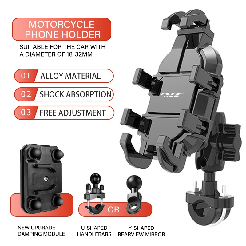 For HONDA NT 1100 NT1100 DCT 2006-2024 2025 LOGO Motorcycle shock absorber GPS 360 ° adjustable phone holder