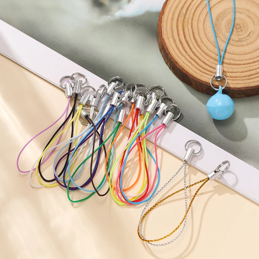20/50pcs/Lot Colorful Polyester Lanyard Strap Cords Keyring for DIY Handmade Pendant Phone Rope Accessories Jewelry Findings