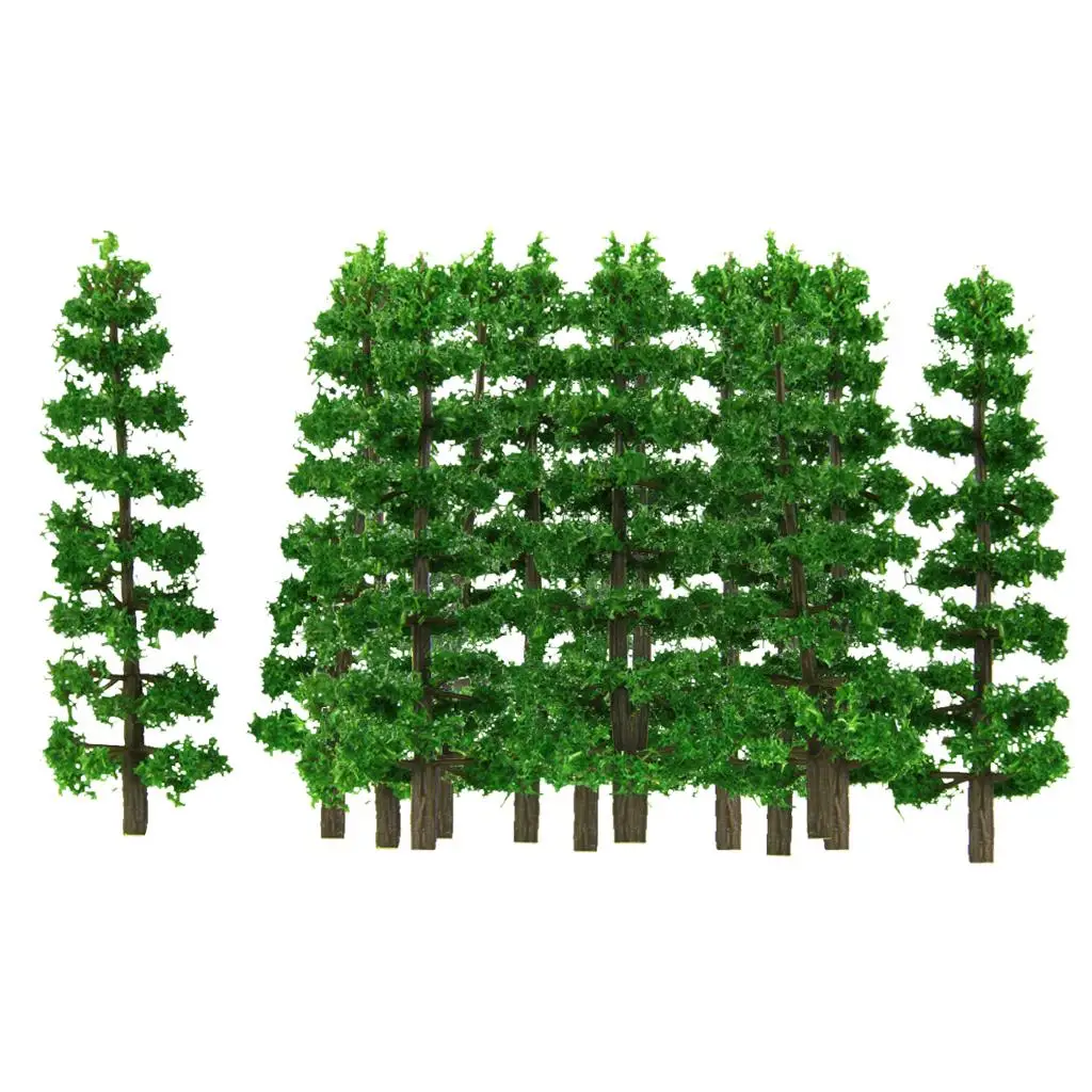 Pack of 2 Fir Trees Model Train Scenery Landscape HO 1:100 for Gift