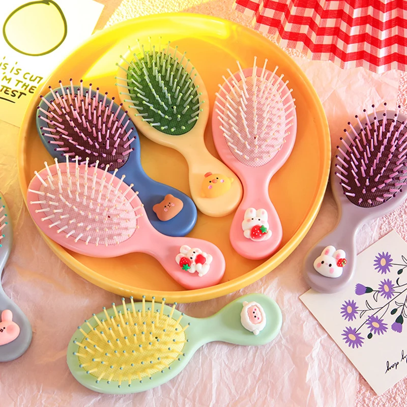 

Cute Air Cushion Untangling Hair Brush Comb Mini Portable Small Girls Anti-static Massage Activity Gym Hairbrush for Women Thing