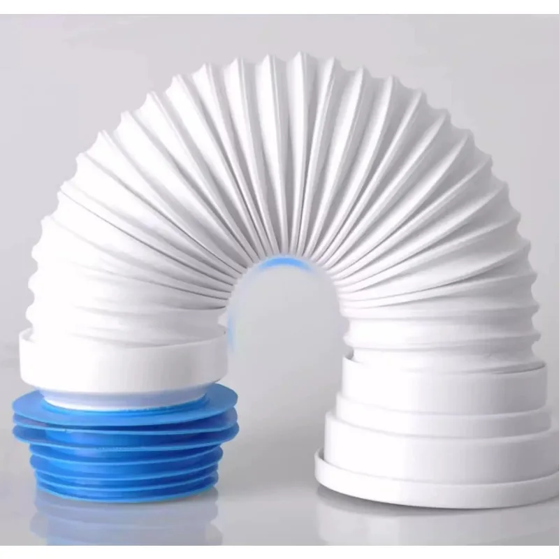 Toilet Waste Pipe Connector Replaceable Drain Down Hose Adjustable Flexible toilet Connection Pipe Kit flexible Drainage Tube