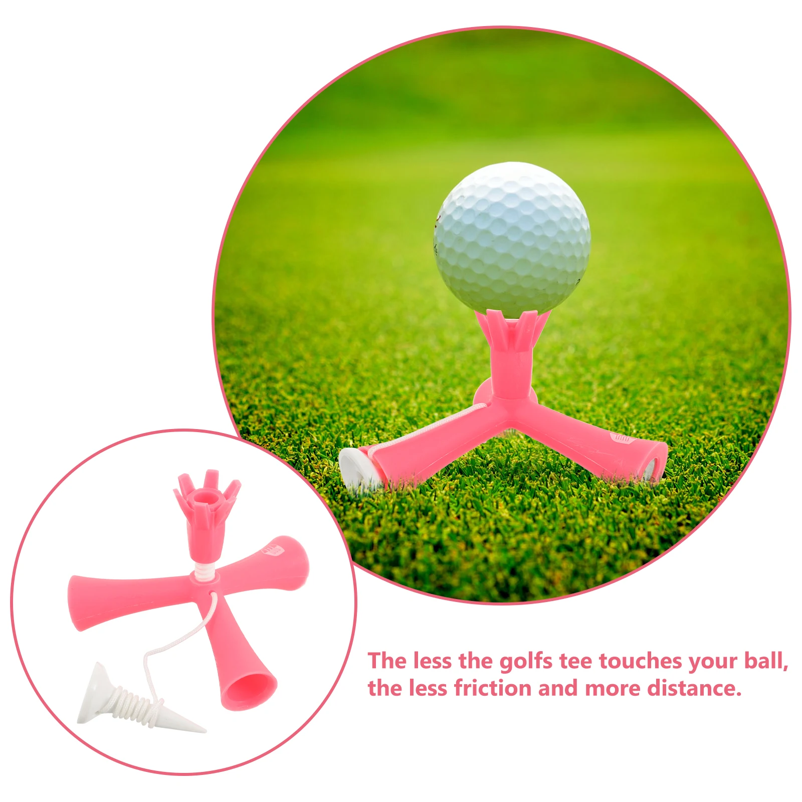 

s Golf Tees Plastic Adjustable Telescopic Ball St Pink Professional Training Accessories Golfs Simulator Practice Mat Easy Carry